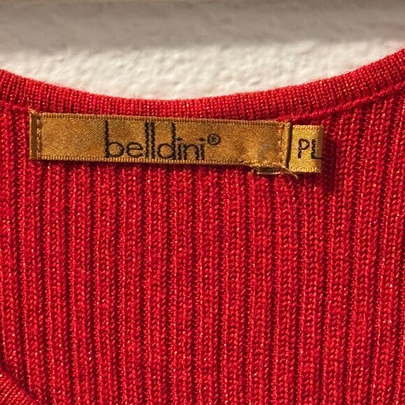 Belldini Red Asymmetrical Cardigan Sweater With Tank Size PM/PL Sweater Set - Picture 10 of 12